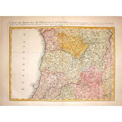 Carte des Royaumes de Portugal et D'Algarue.