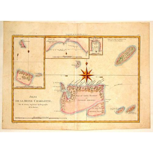 Old map image download for Isles de la Reine Charlotte.
