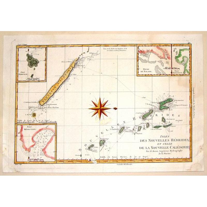 Isles des Nouvelles Hebrides et Celle de la Nouvelle Caledonie.