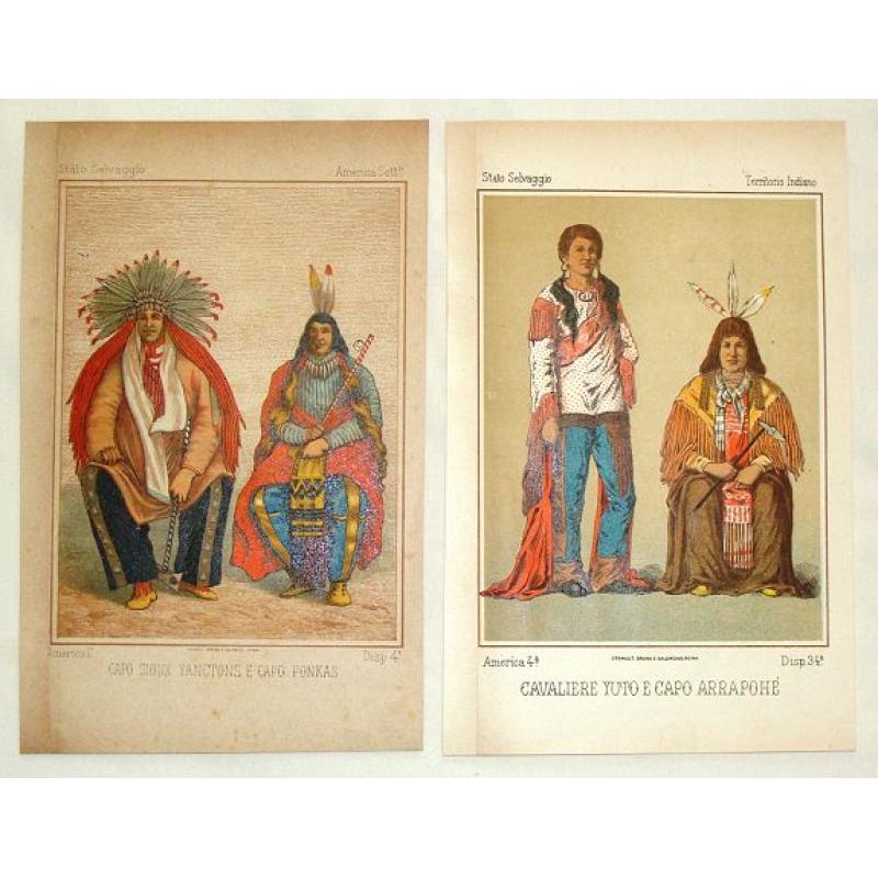 Cavaliere Yuto e Capo Arrapohe & Capo Sioux Yanctons e Capo Ponkas. (2 prints)