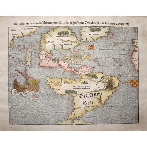 Old map image download for Tabula novarum insularum, quas diversis respectibus Occidentalis et Indianas vocant.