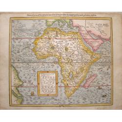 Africae tabula nova / Africa, Lybia, Morenlandt, mit allen Königreichen so jetziger zeit darumb gefunden werden. . .