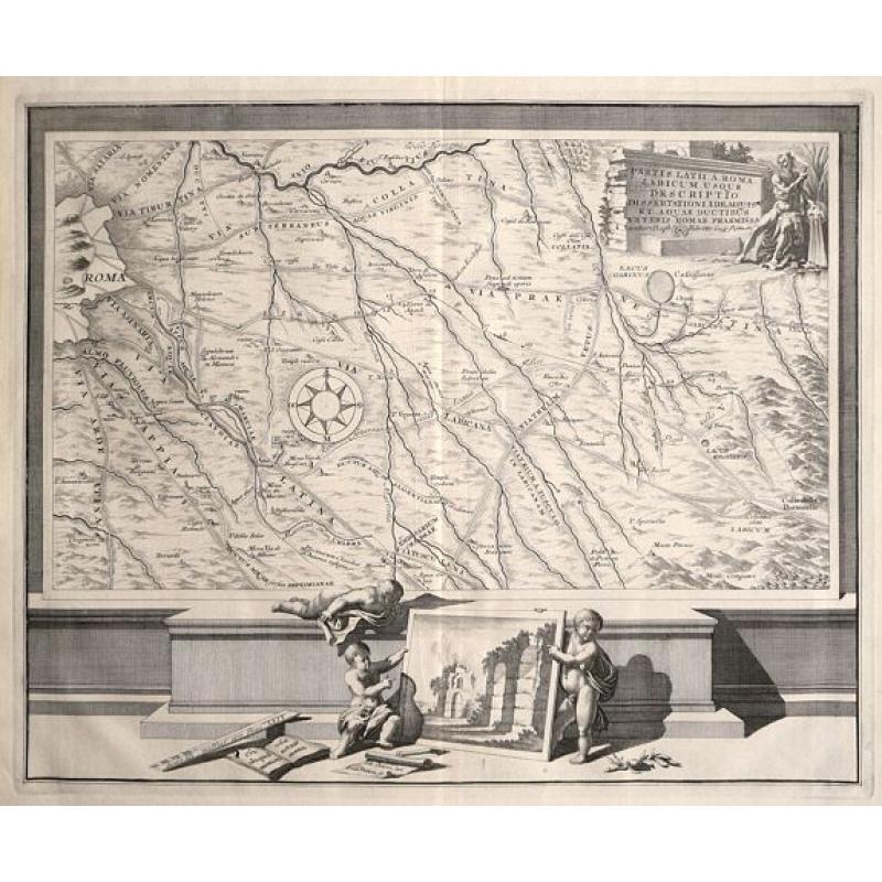 PARTIS LAT II. A. ROMA. LABICUM. USQUR DESCRIPTO DESSERTATIONI LIDE AQUIS ET AQUAE DUCTIBUS VETERIS ROMAE PRAEMISSA authore Raph Fabretto Gasp f, Urbinate\'.by Jan van Vianen 