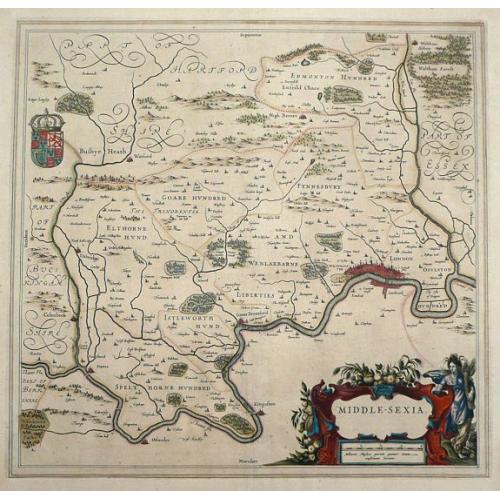Old map image download for Middlesex Middle-Sexia.
