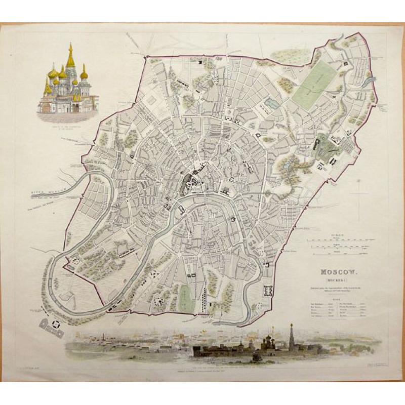 Moscow MOCKBƃI W. B. Clarke for S.D.U.K.- General Atlas...of The Society for the Diffusion of Useful Knowledge.