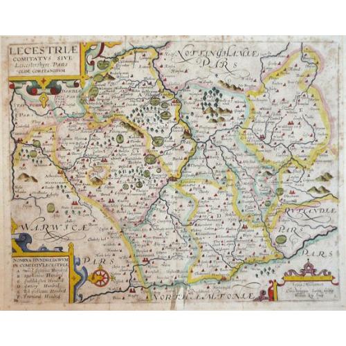Old map image download for LECESTRIAE COMITATUS (Leicestershire)