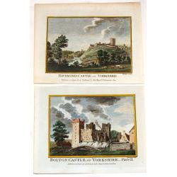 Bolton Castle & Richmond Castle in Yorkshire (2 Prints).