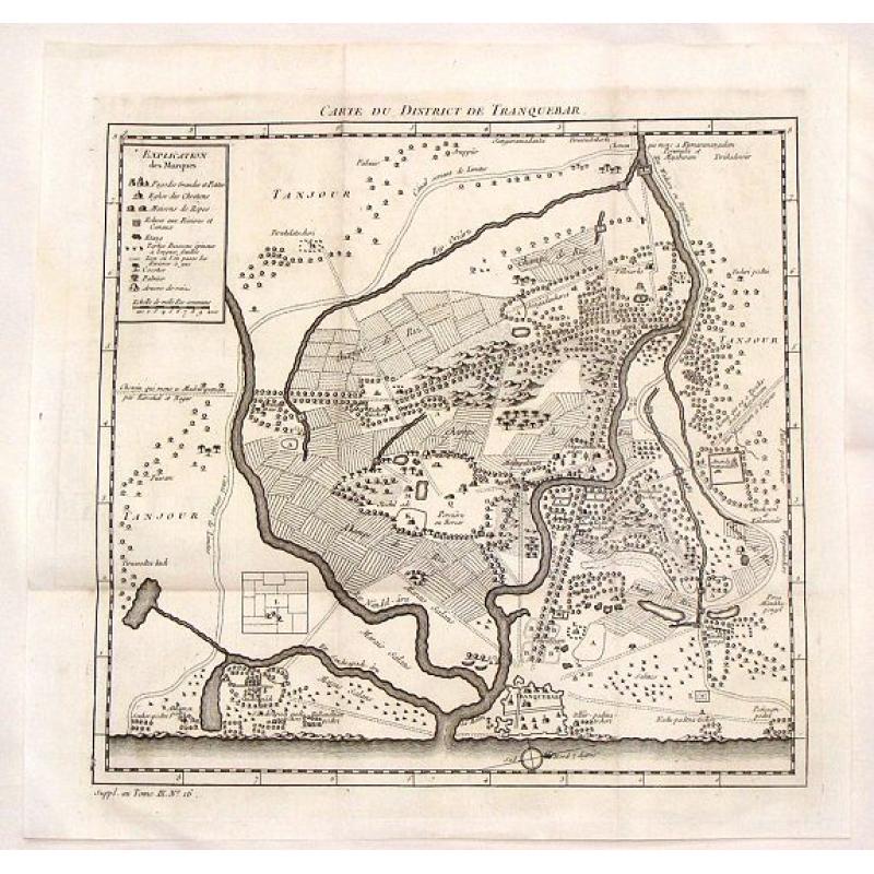 Carte du District de Tranquebar.