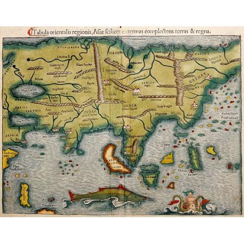 Old map image download for Tabula orientalis regionis Asiae. . .