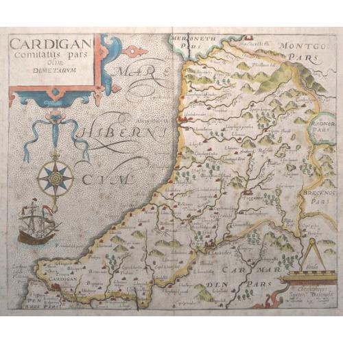 Old map image download for Cardigan Comitatus Pars Olim Dimetarum.