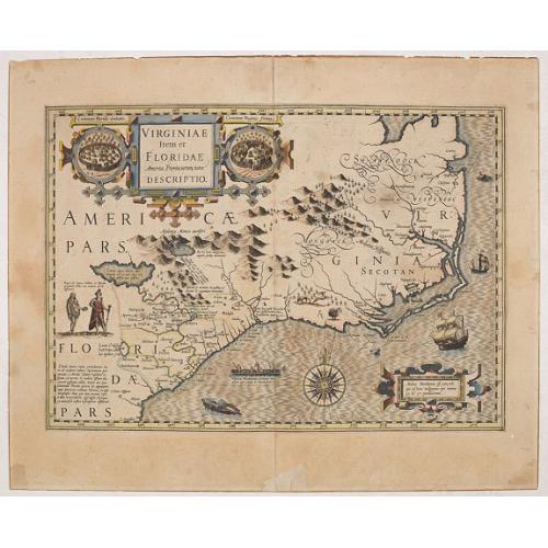 Old map image download for Virginiae item et Floridae..