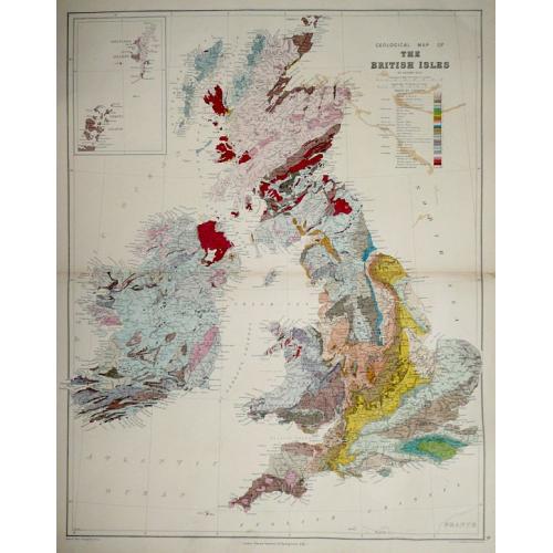 Old map image download for Geological map of the British Isles.