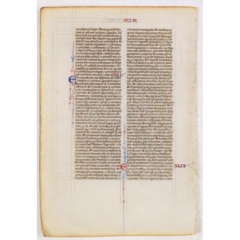 Leaf from a 13th. century Parisian pocket-bible.