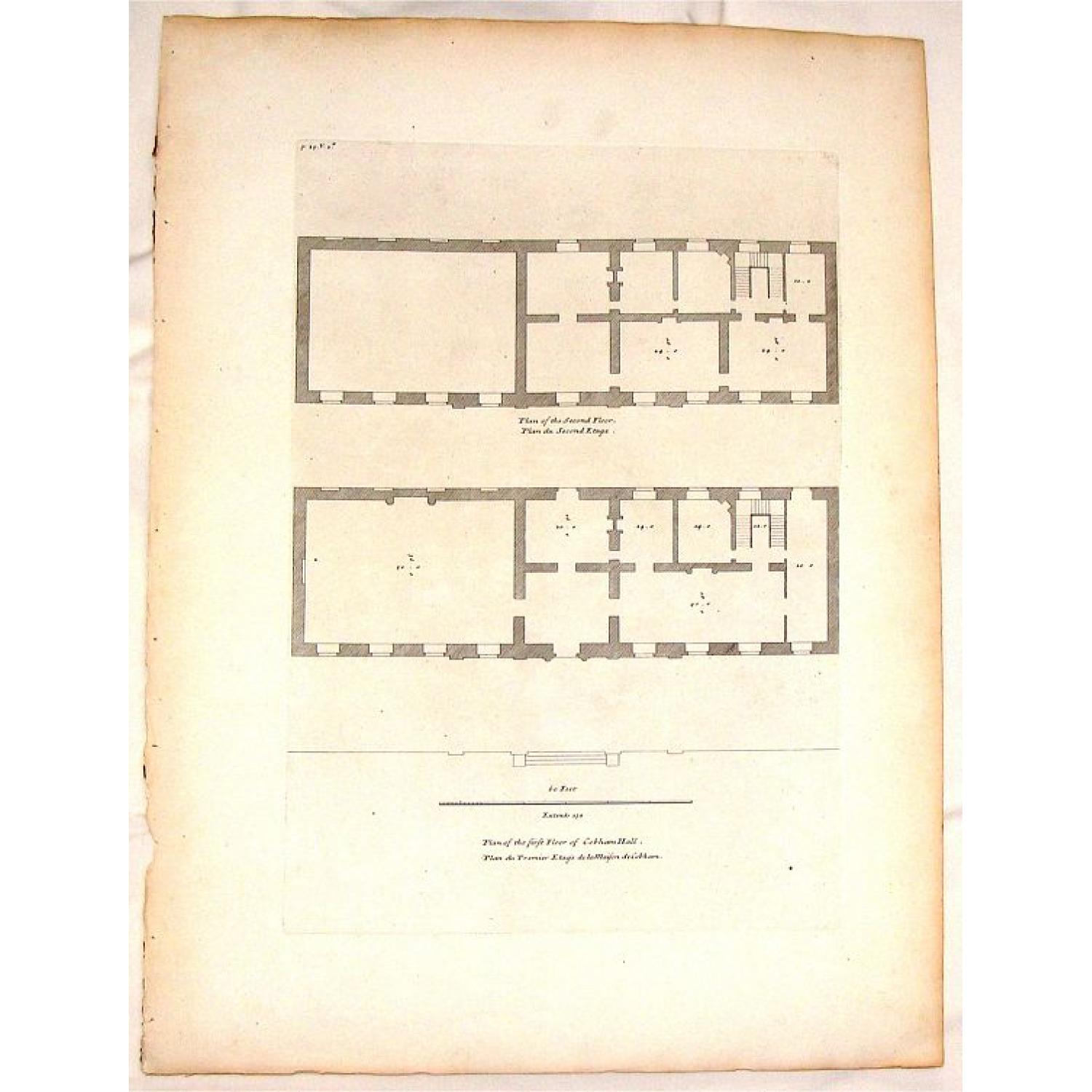 Plan of the First & Second Floors of Bobham Hall.