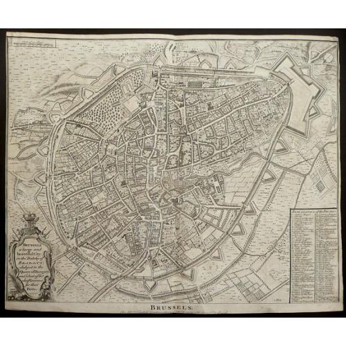 Old map image download for (Double page plan of Brussels) 