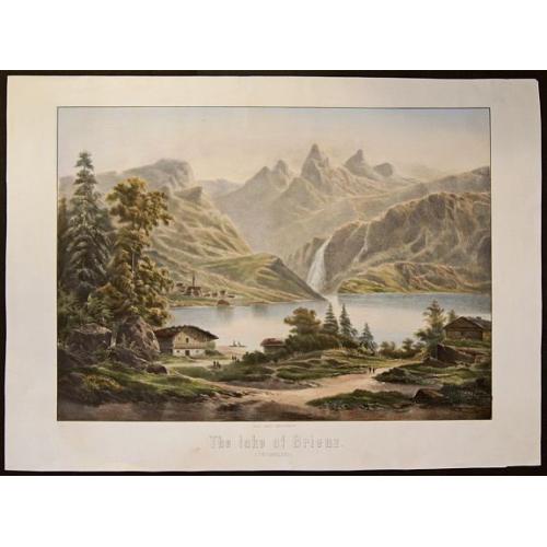 Old map image download for The lake of Brienz ( Swizerland)