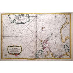 Carte Réduite de Partie de la Mer du Nord comprise entre L'Ecosse, Le Dannemark, La Norwege et l'Islande.