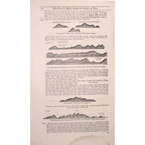 Old map image download for Two double sided pages No's 57 & 58 A Description of the West Coast of Sumatra & The West coast of Sumatra 59 & 60 The West coast of Sumatra & Instructions for Sailing through the Streights of Diron 