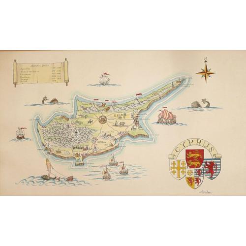 A Pictorial Map of Cyprus.