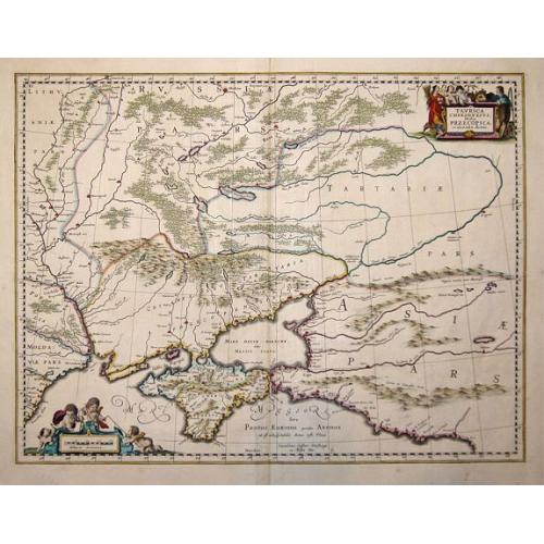 Old map image download for Taurica Chersonesus Hodie Przecopsca et Gazara dicitur. . .