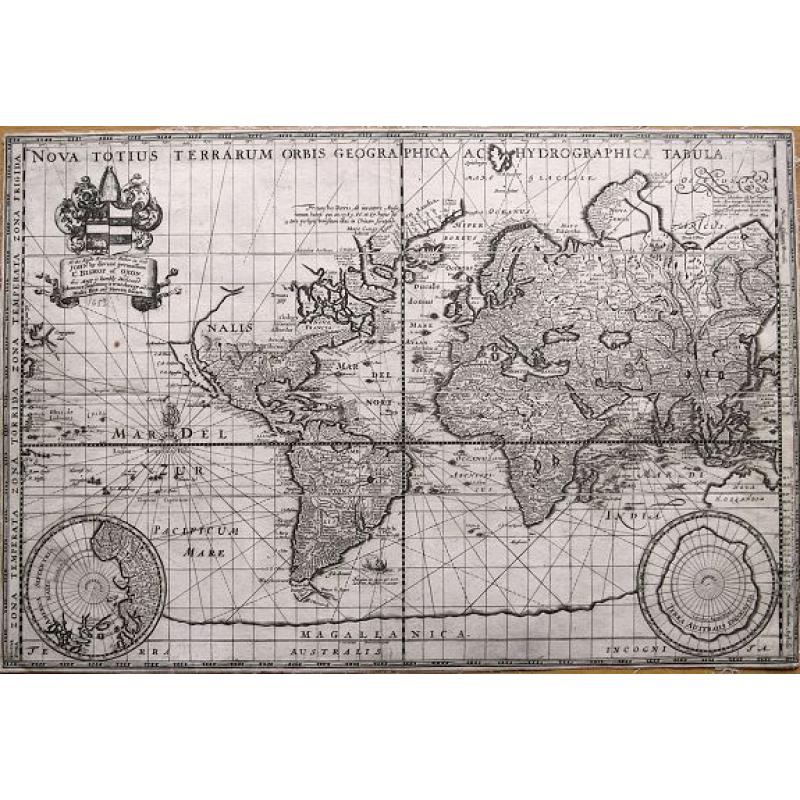 Nova Totius Terrarum Orbis Geographica ac Hydorgraphica Tabula.