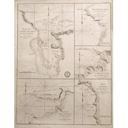 Plan de la Baye de l'Acul; Baye de Dame-Marie; Le Port François; Plan du Môle St. Nicolas; Baye des Irois