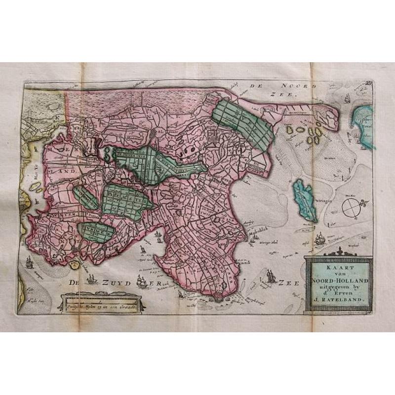 Kaart van Noord-Holland...