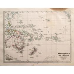 Australien und Polynesien in Mercators Projection.