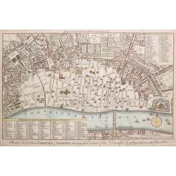 A PLAN OF THE CITY AND LIBERTIES OF LONDON; SHEWING THE EXTENT OF THE DREADFUL CONFLAGRATION IN THE YEAR 1666. 