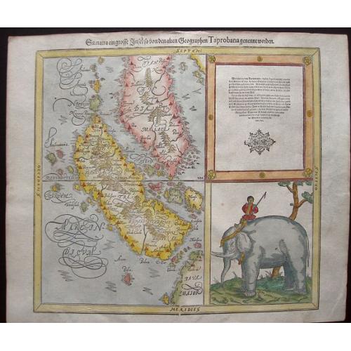Sumatra ein Grosse Insel so von den Alten Geographen Taprobana Genennet Worden.