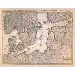 Seconde Carte des COURONES DU NORD qui Comprend le ROYAUME DE DENEMARK &c. 