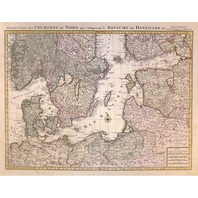 Seconde Carte des COURONES DU NORD qui Comprend le ROYAUME DE DENEMARK &c. 