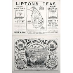 Map of Ceylon shewing Lipton's Tea Estates.