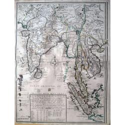 Les Indes Orientales sous le Nom de queles est compris L'Empire du Grand Mogol, Les Deux Presqu'Isles Deca et de la Le Gange, Les Maldives, et L'Isle de Ceylan...