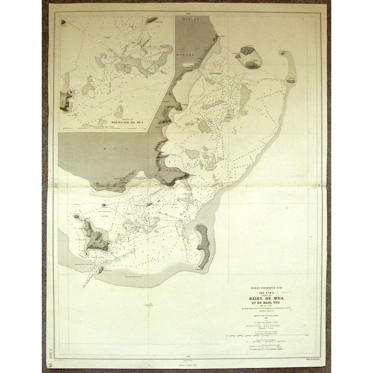 ILE UVEA CROQUIS DES BAIES DE MUA ET DE MATA UTU.