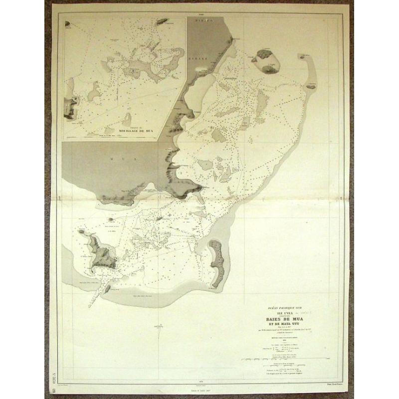 ILE UVEA CROQUIS DES BAIES DE MUA ET DE MATA UTU.