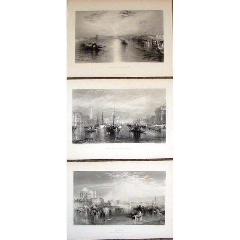 Venice. (Lot of 3 engravings)