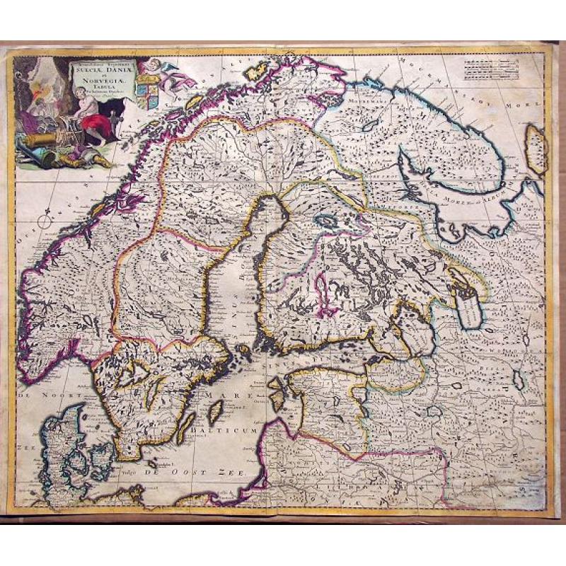 Accuratissima regnorum sueciae, daniae et norvegiae tabula.