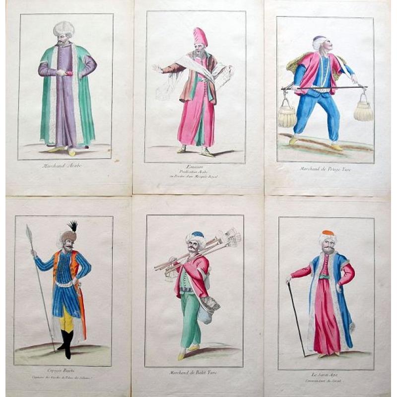 [Set of six costume plates of the Ottoman Empire.]