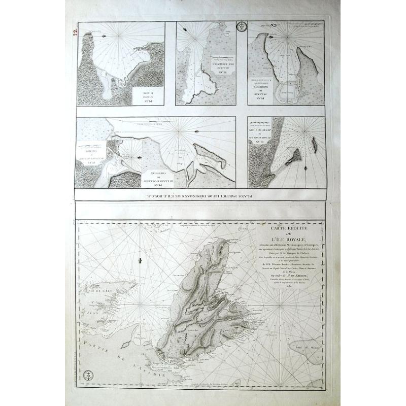 Plans particuliers dependans de l'Île Royale & Carte réduite de l'Île Royale...