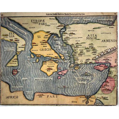 Old map image download for Tafel der Lender / darin der Apostel Paulus geprediget hat.