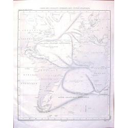 Carte des Courants Generaux dans L'Ocean Anlantique.
