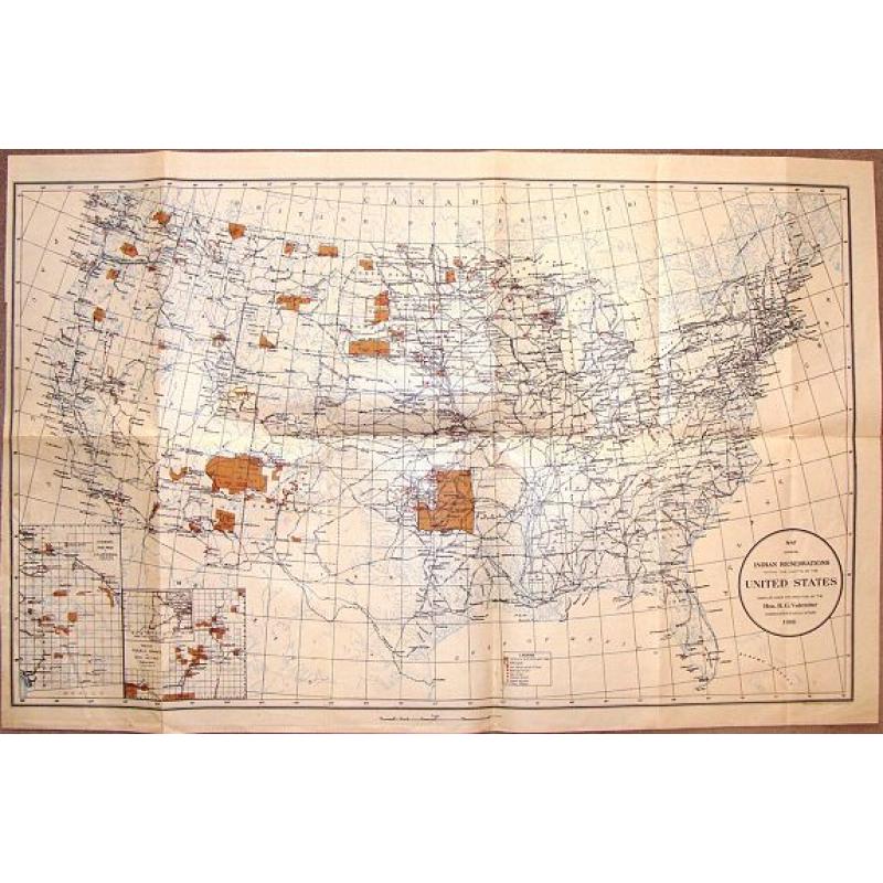 Map Showing Indian Resevations Within the Limits of the United States.