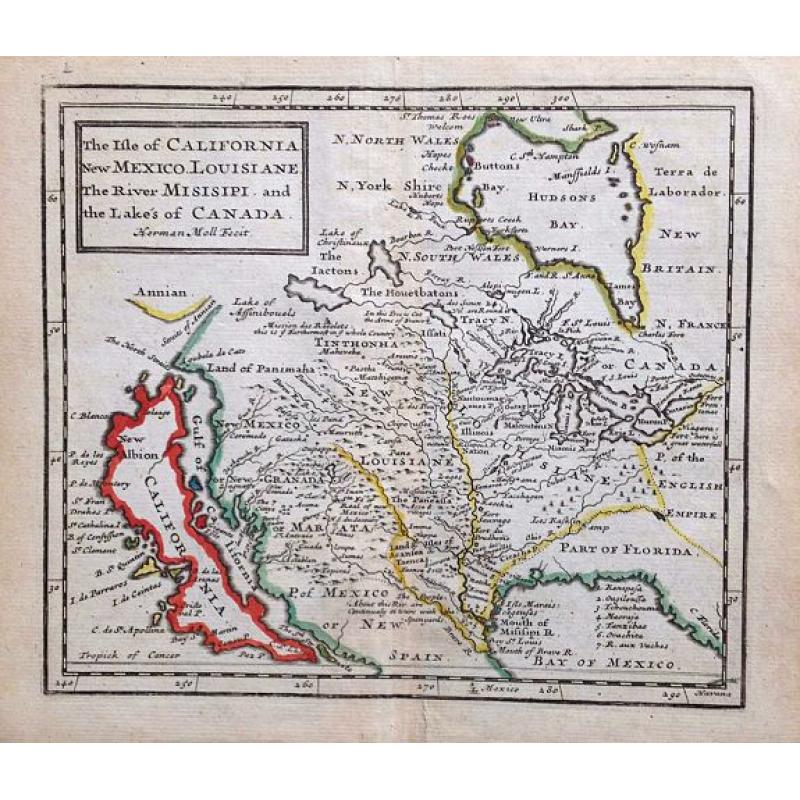 The Isle of California, New Mexico, Louisiane, The River Misisipi and the Lakes of Canada.
