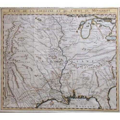 Carte de la Louisiane et du Cours du Mississipi.