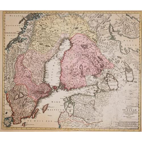 Old map image download for Regni Sueciae in omnes suas Subjacentes Provincias accurate divisi Tabula Generalis.