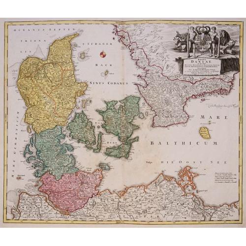 Old map image download for Regni Daniae, in quo sunt Ducatus Holsatia ...