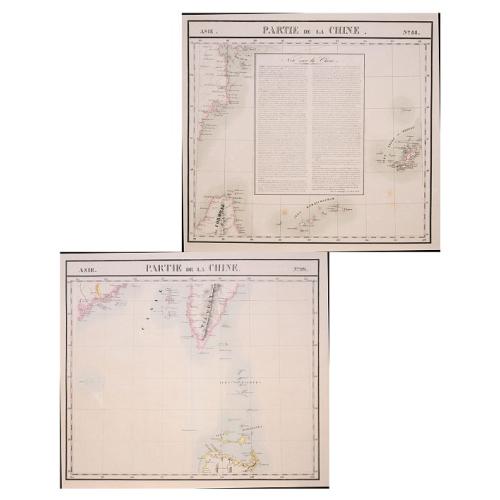 Old map image download for [TAIWAN (FORMOSA)] Set of 2 maps in plano format, on an uniform scale, covering Taiwan (or Formosa).