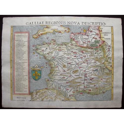 Old map image download for Galliae Regionis Nova Descriptio.