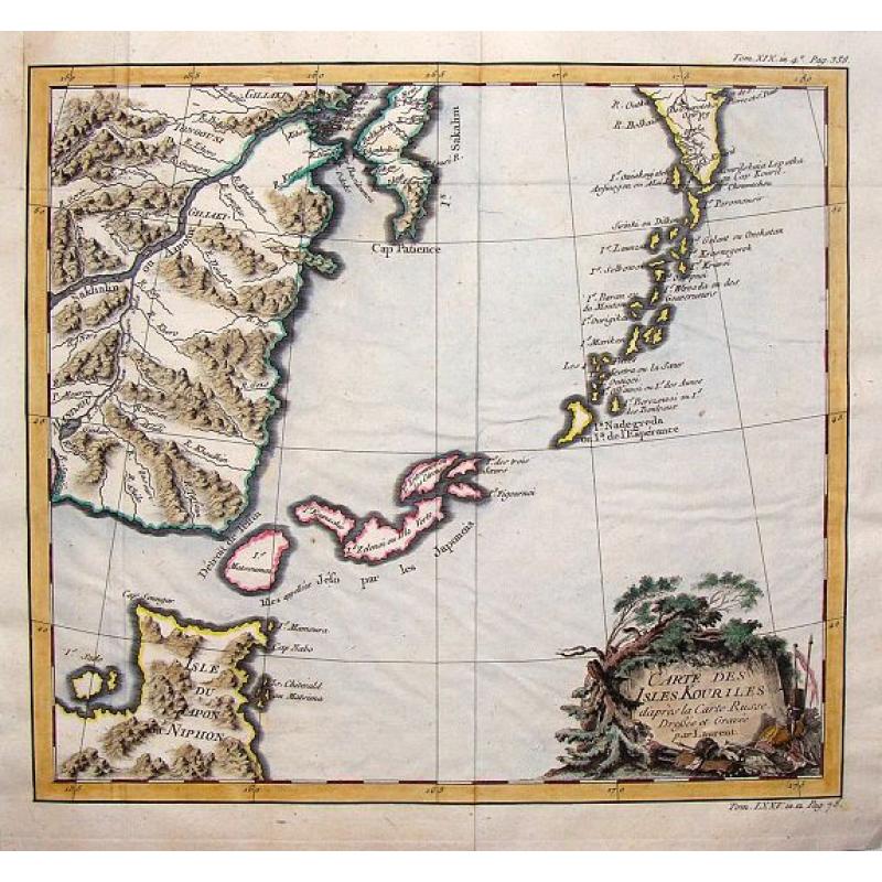 Carte des Isles Kouriles D'apres la Carte Russe.